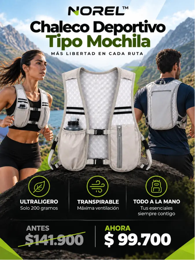 NOREL™ chaleco deportivo tipo mochila