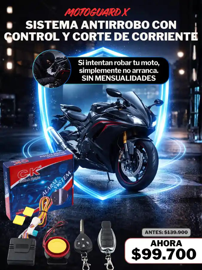 MotoGuard X Sistema Antirrobo con Control y Corte de Corriente