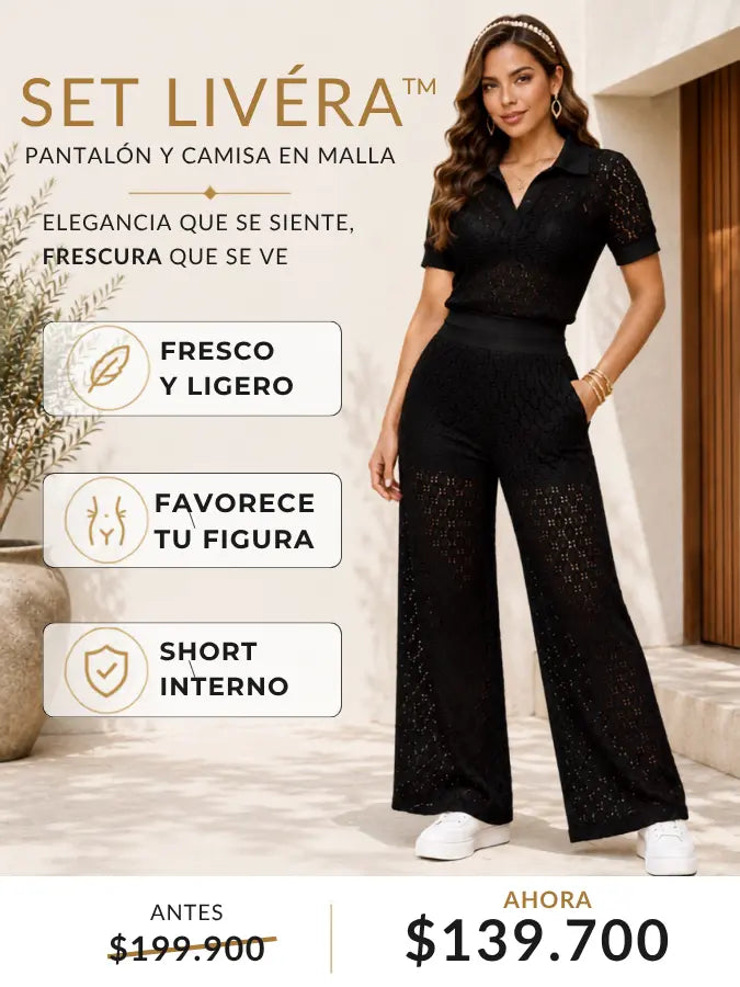 SET LIVÉRA™ pantalon y camisa en malla