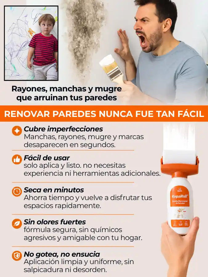 RepaRoll™ Rodillo Renovador de Paredes.