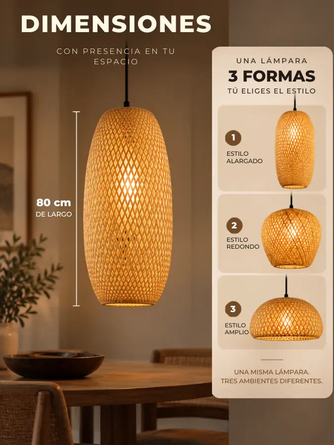 SILVÉ™ — lampara de mimbre moldeable 3 en 1