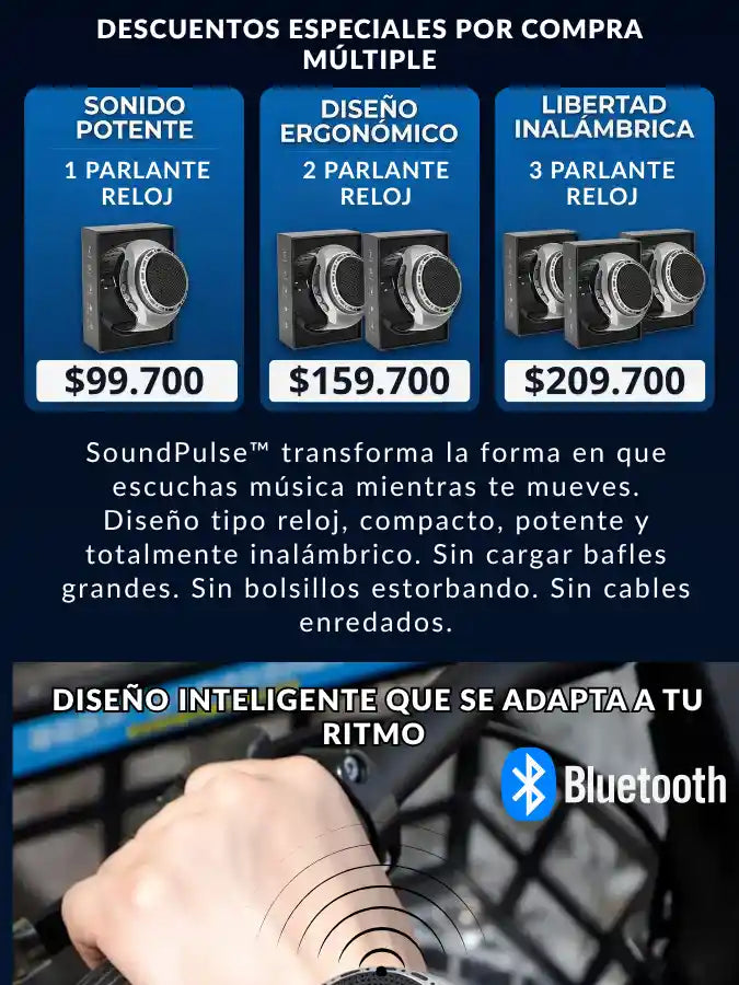 SoundPulse™ ALTAVOZ RELOJ BLUETOOTH