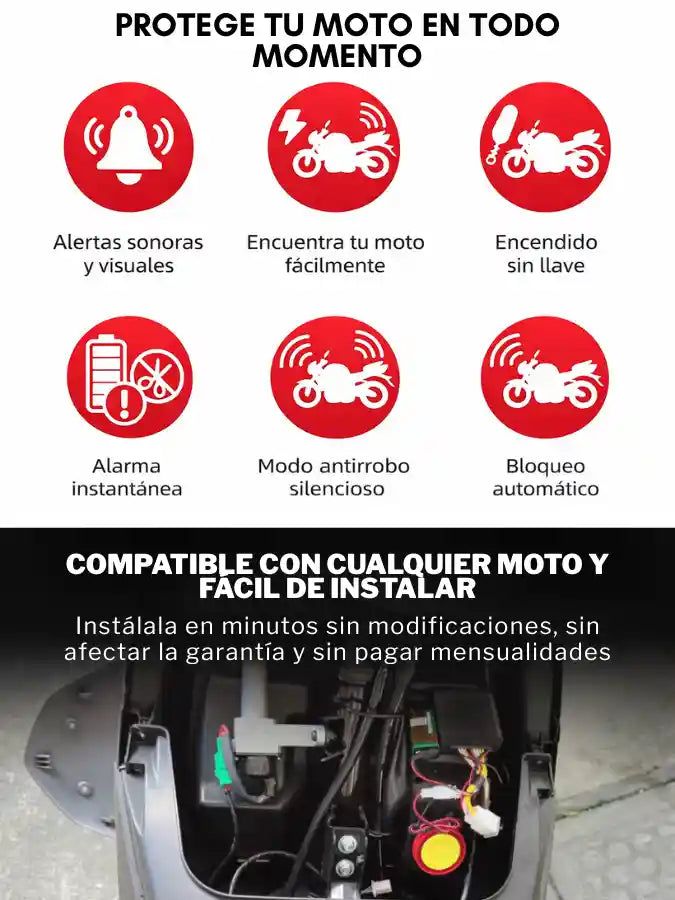 MotoGuard X Sistema Antirrobo con Control y Corte de Corriente