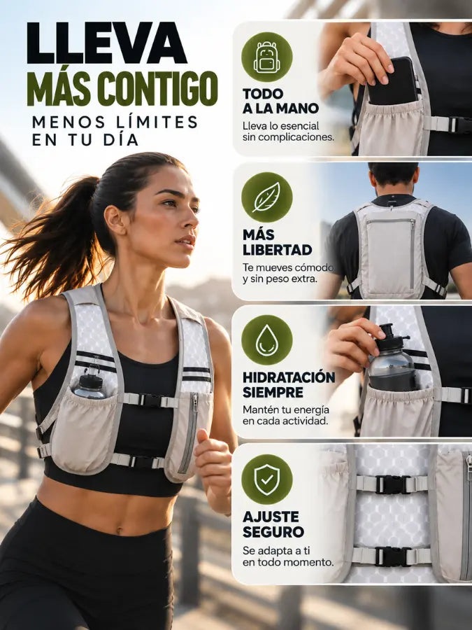 NOREL™ chaleco deportivo tipo mochila