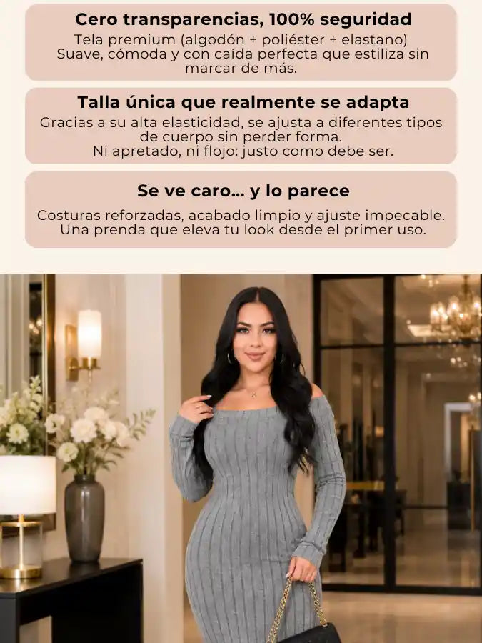 Conjunto Velía™ Vestido + Buso tejido