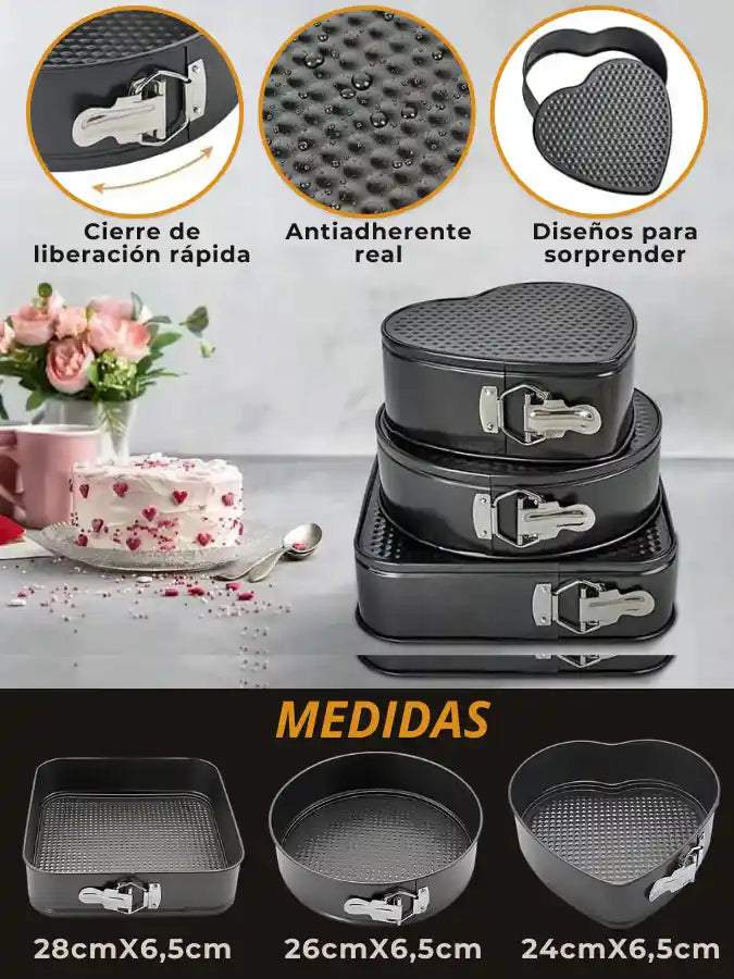 DOLCETA™ Set de tres moldes desmontables
