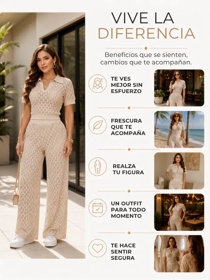SET LIVÉRA™ pantalon y camisa en malla