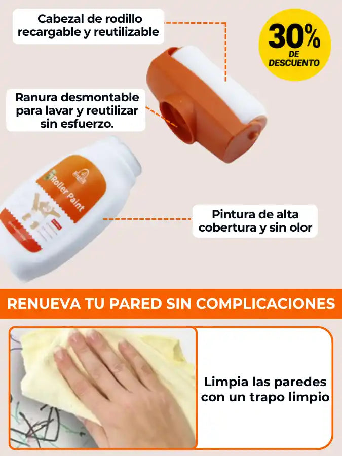 RepaRoll™ Rodillo Renovador de Paredes.