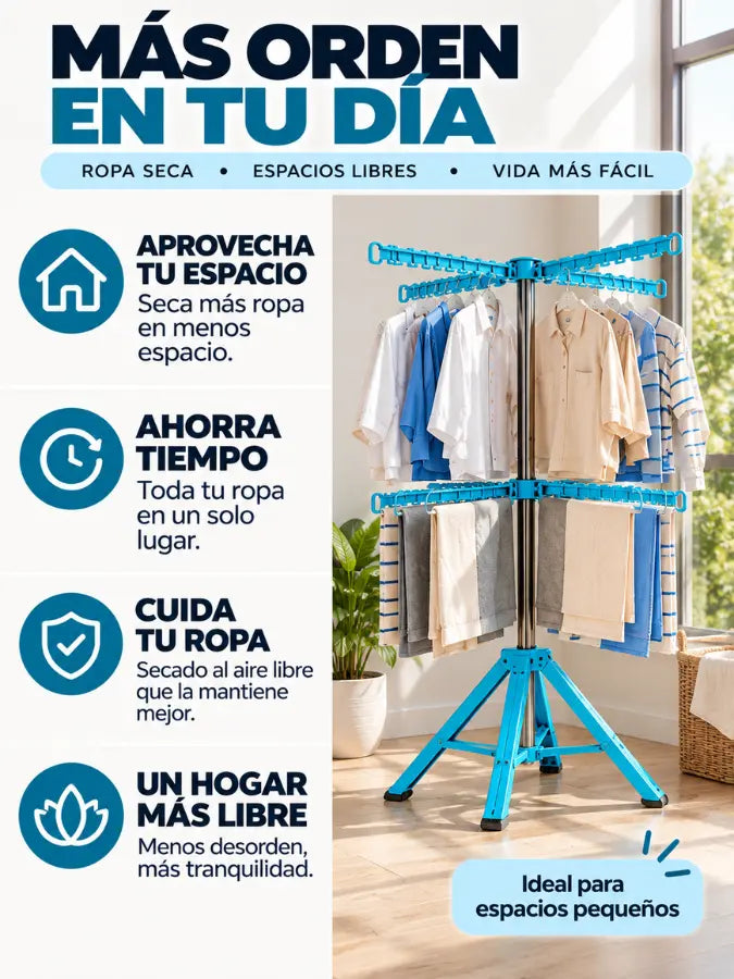NORDEN™ - tendedero vertical plegable y giratorio