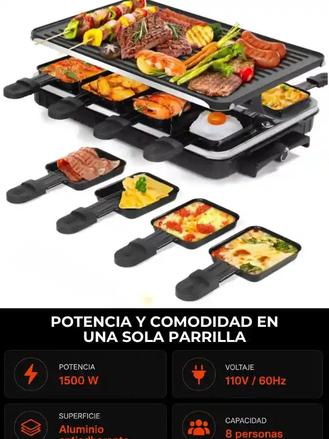 GrillFest 2 en 1 - Parrilla Eléctrica