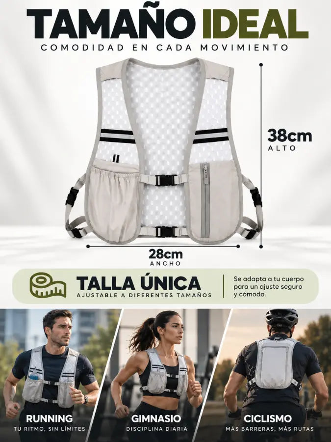 NOREL™ chaleco deportivo tipo mochila