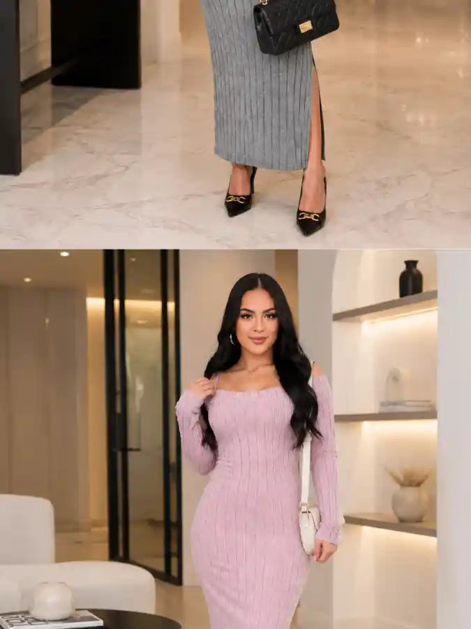 Conjunto Velía™ Vestido + Buso tejido