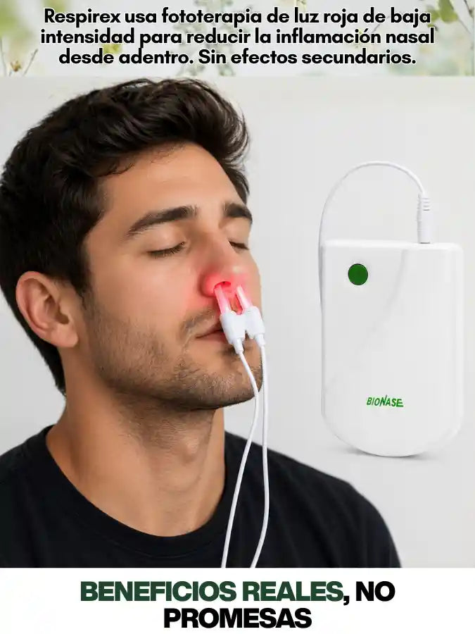 RESPIREX™ Tecnología de Luz Roja para el Alivio Nasal
