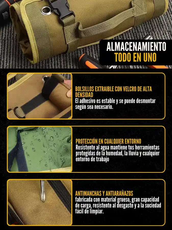 ROLLPRO™ – Organizador de Herramientas Enrollable Profesional