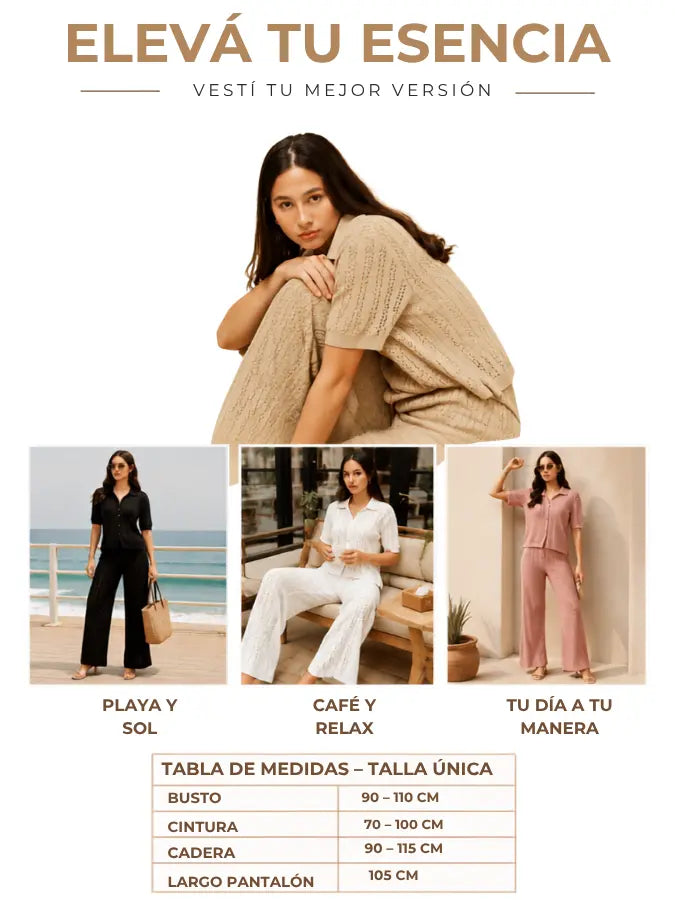 SET LIVÉRA™ pantalon y camisa en malla