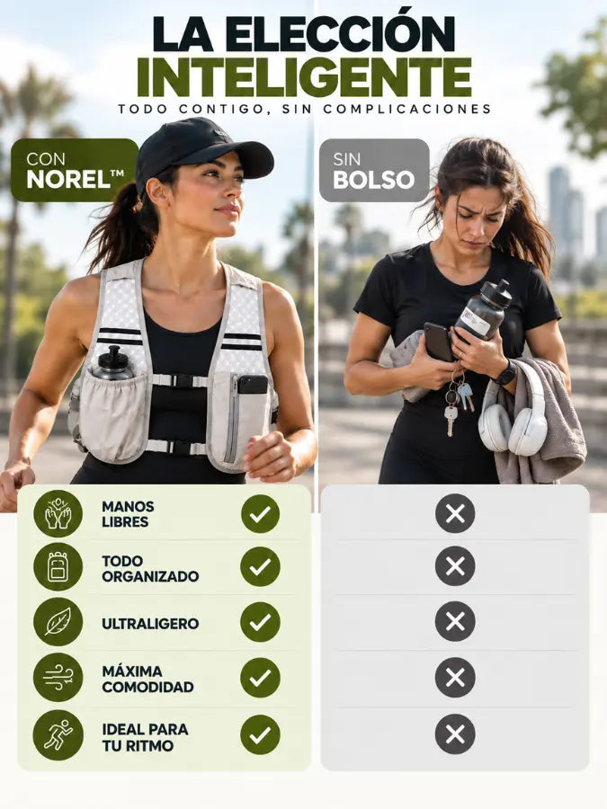 NOREL™ chaleco deportivo tipo mochila