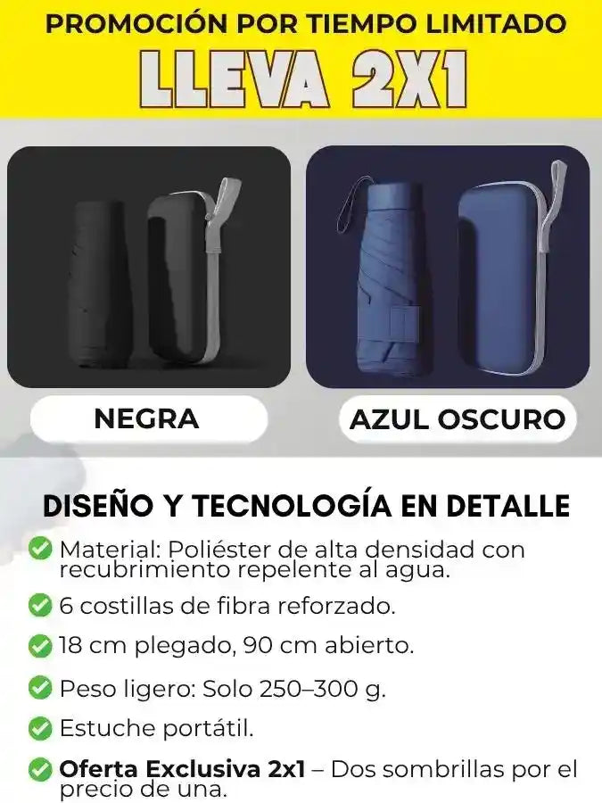 Brelli™ Sombrillas de Bolsillo Ejecutiva - Lleva 2x1