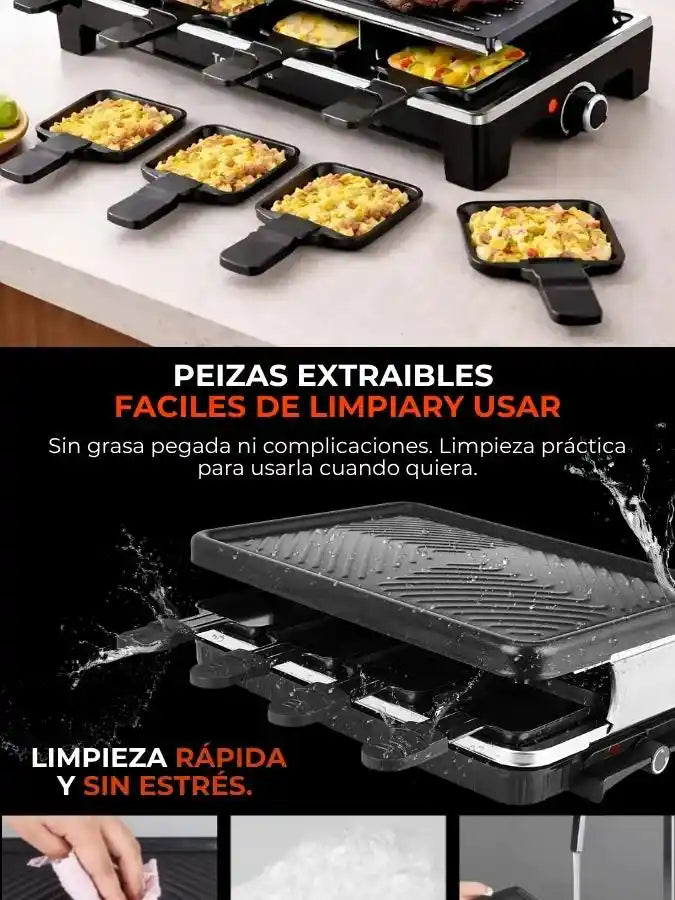 GrillFest 2 en 1 - Parrilla Eléctrica