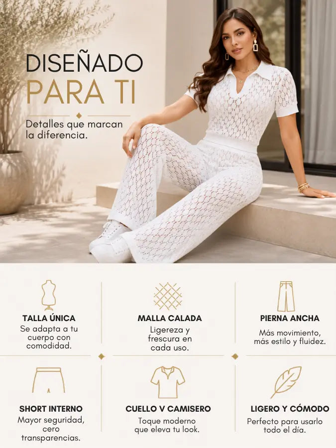 SET LIVÉRA™ pantalon y camisa en malla