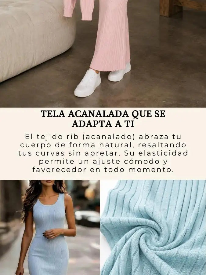 Conjunto Amara™ Vestido + Buso Tejido con Capota.