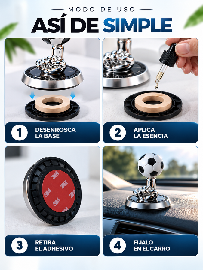 AuraBall Solar® Ambientador Solar para carro - GRATIS esencia.