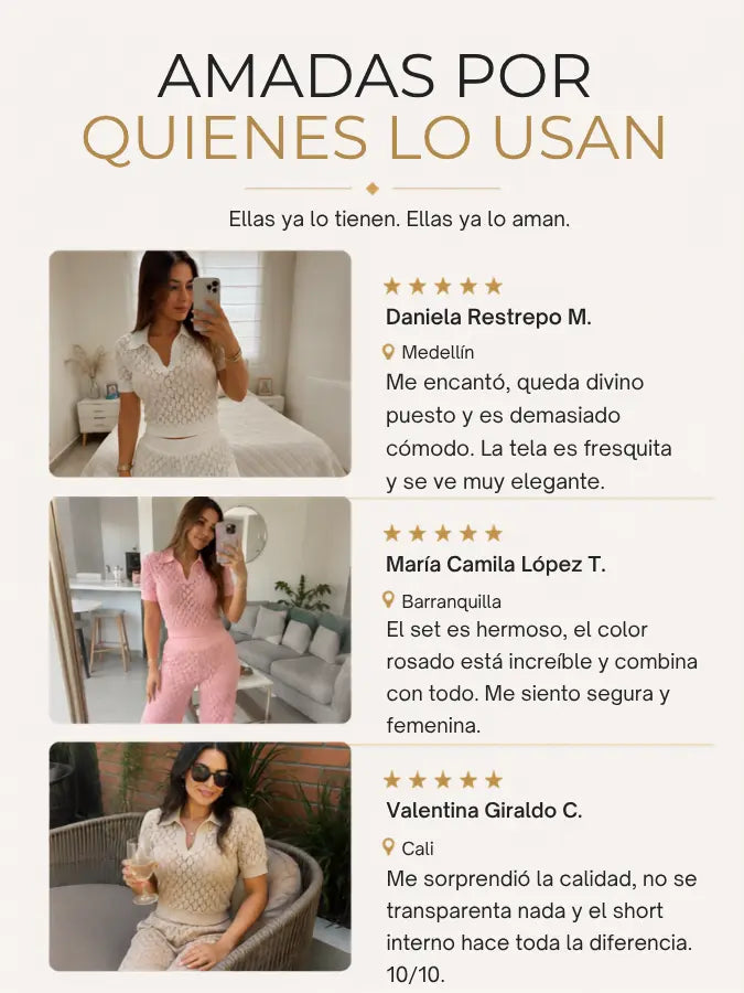 SET LIVÉRA™ pantalon y camisa en malla