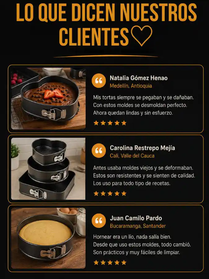 DOLCETA™ Set de tres moldes desmontables