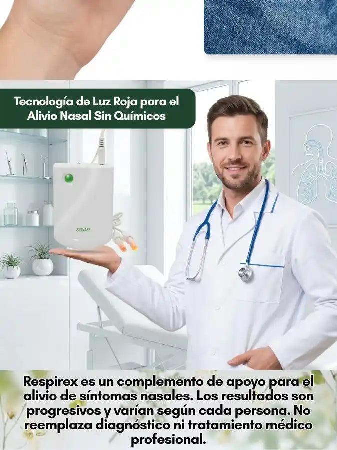 RESPIREX™ Tecnología de Luz Roja para el Alivio Nasal