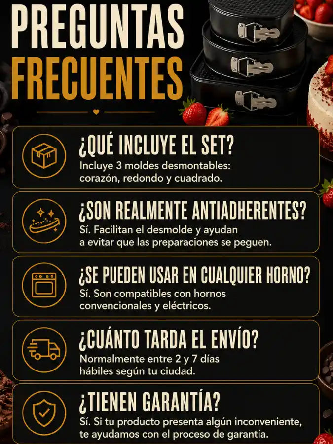 DOLCETA™ Set de tres moldes desmontables