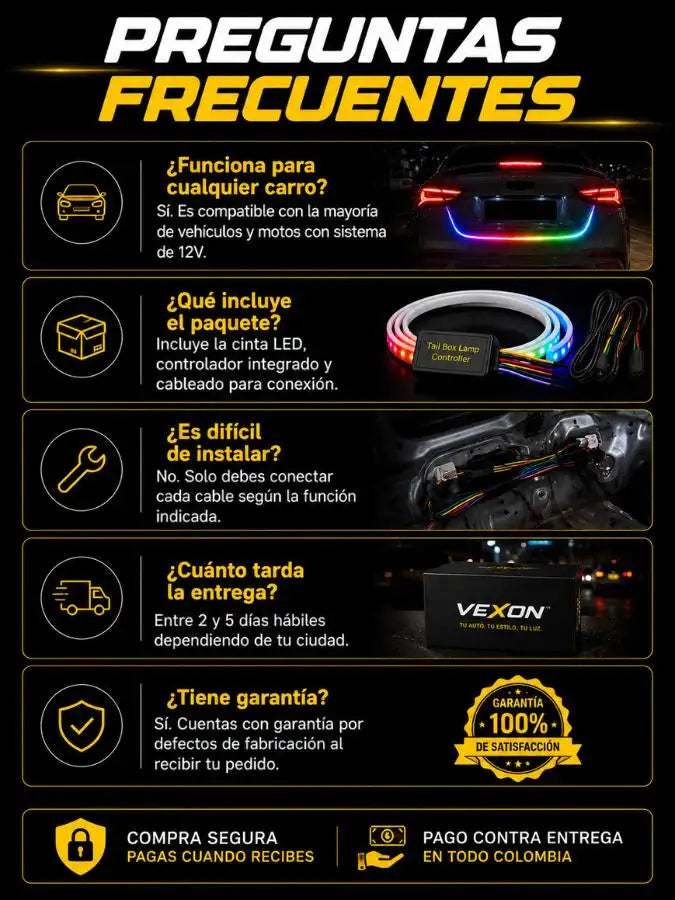 VEXON ™ Cinta led para baúl