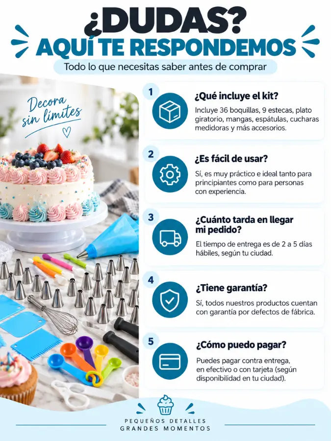 DOLCÉ™ Kit Completo de Decoración y Repostería – 66 Piezas  