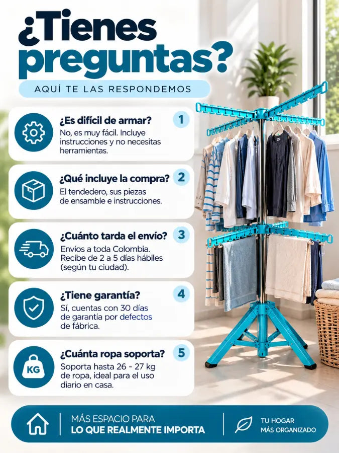 NORDEN™ - tendedero vertical plegable y giratorio