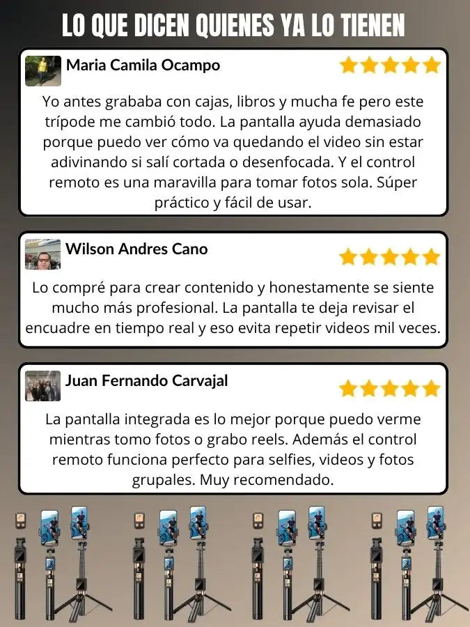 NOVASHAP™ Trípode profesional con pantalla y control integrado