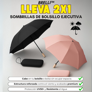 Brelli™ Sombrillas de Bolsillo Ejecutiva - Lleva 2x1