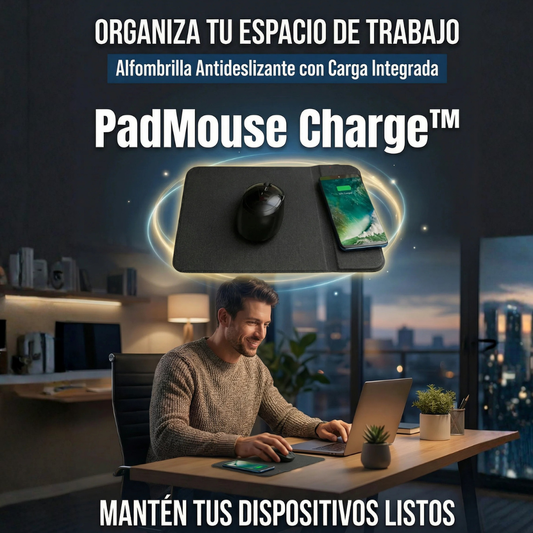 PadMouse Charge™ – Alfombrilla Antideslizante con Carga Integrada