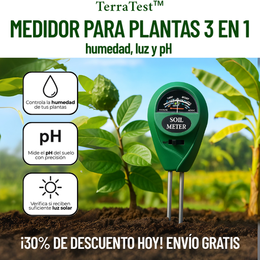 TerraTest™ Medidor Para Plantas 3 en 1