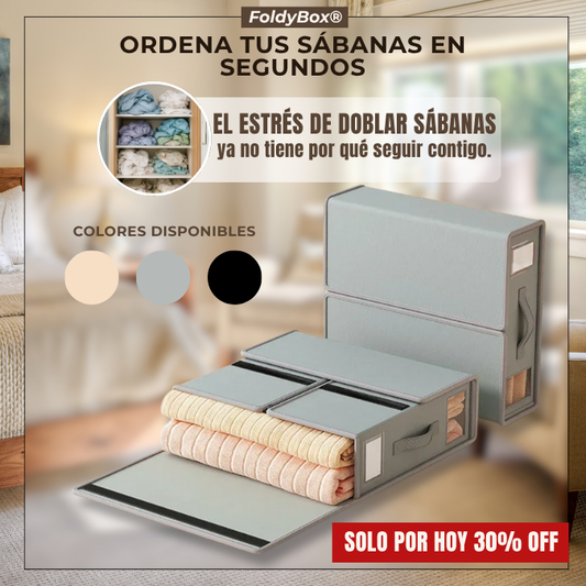 FoldyBox® Ordenador de sábanas en segundos.