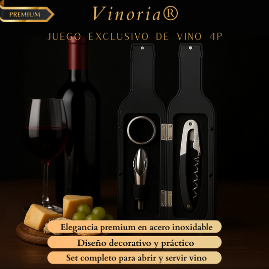 Vinoria® Juego Exclusivo de Vino 4P
