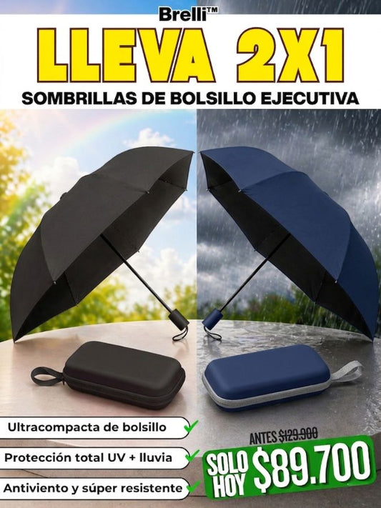 Brelli™ Sombrillas de Bolsillo Ejecutiva - Lleva 2x1