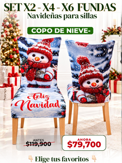 Set de 2 Fundas Navideñas para Sillas