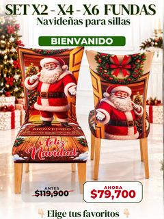 Set de 2 Fundas Navideñas para Sillas