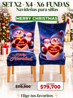Set de 2 Fundas Navideñas para Sillas