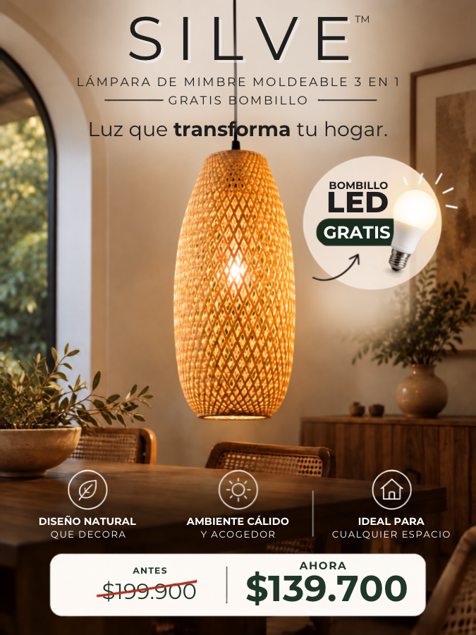 SILVÉ™ — lampara de mimbre moldeable 3 en 1