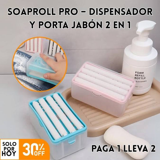 SoapRoll Pro – Dispensador y Porta Jabón 2 en 1 ¡PAGA 1 LLEVA 2!