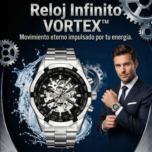 Reloj Infinito VORTEX™ Movimiento eterno impulsado por tu energía.