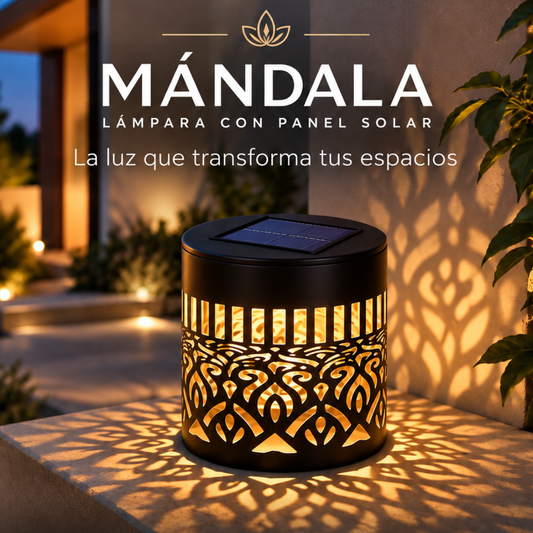 MÁNDALA™ — Lámpara Solar Decorativa con Panel Solar