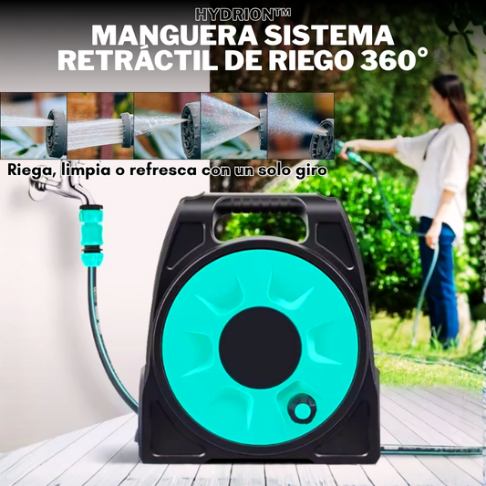 Hydrion™ Manguera Sistema Retráctil De Riego 360°