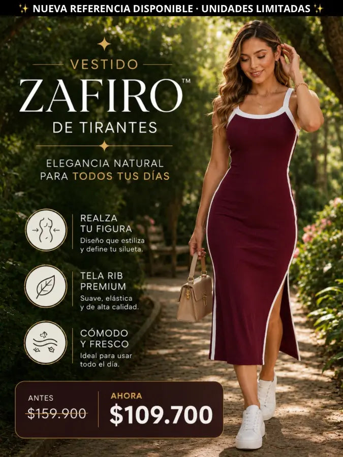 Vestido Zafiro™ de Tirantes | Talla Única