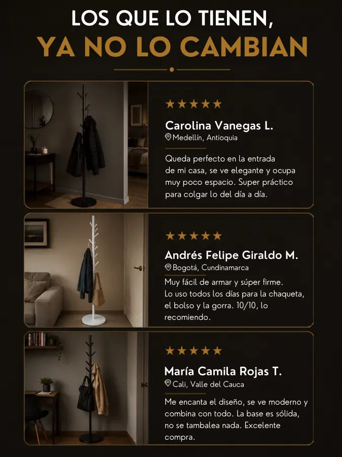 Nordikó® Perchero 8 ganchos