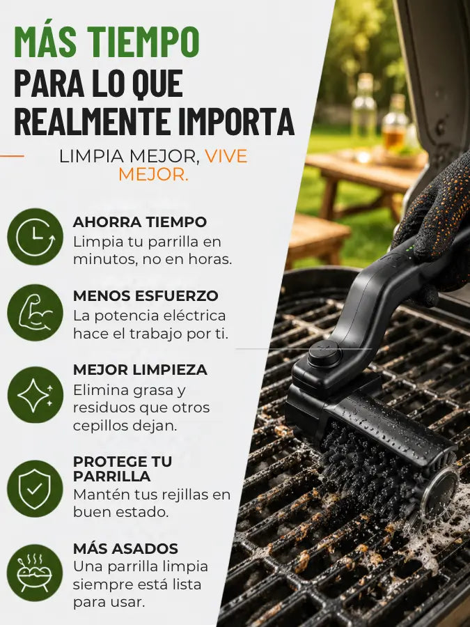 GRILLPRO™ — Set Limpiador Eléctrico para Parrilla | GRATIS GUANTES